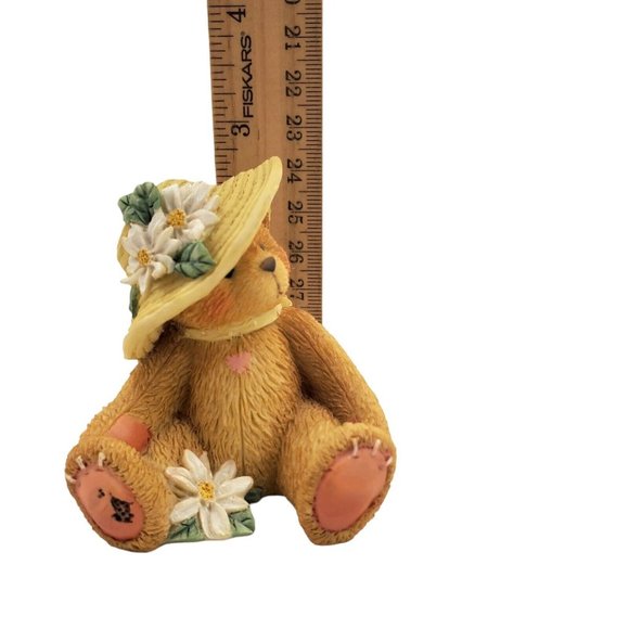 Cherished Teddies 128023 Dorthy Love Me True Bear Figuri Straw Hat White Flowers - Picture 5 of 6